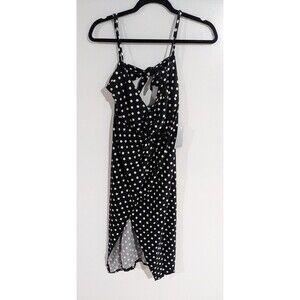 Nordstrom Velvet Torch Los Angeles Polka Dot Dress Black White Size Medium New